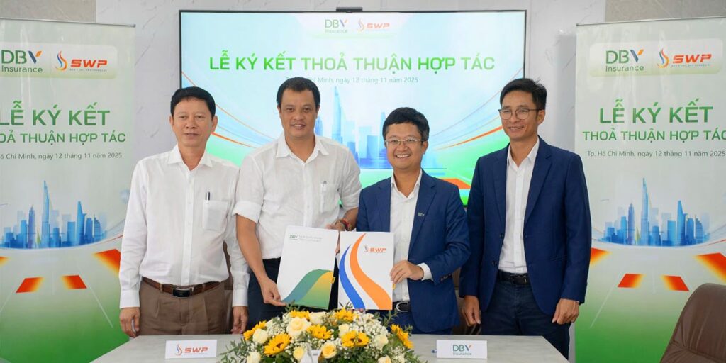 Tập đoàn Bảo hiểm DBV và Công ty TNHH Xăng dầu Tây Nam S.W.P ký kết hợp tác triển khai dịch vụ bảo hiểm tại hơn 110 cửa hàng xăng dầu trên toàn quốc. Thỏa thuận giúp mở rộng kênh phân phối, tăng tiện ích cho khách hàng và phát triển hệ sinh thái dịch vụ giữa hai doanh nghiệp.