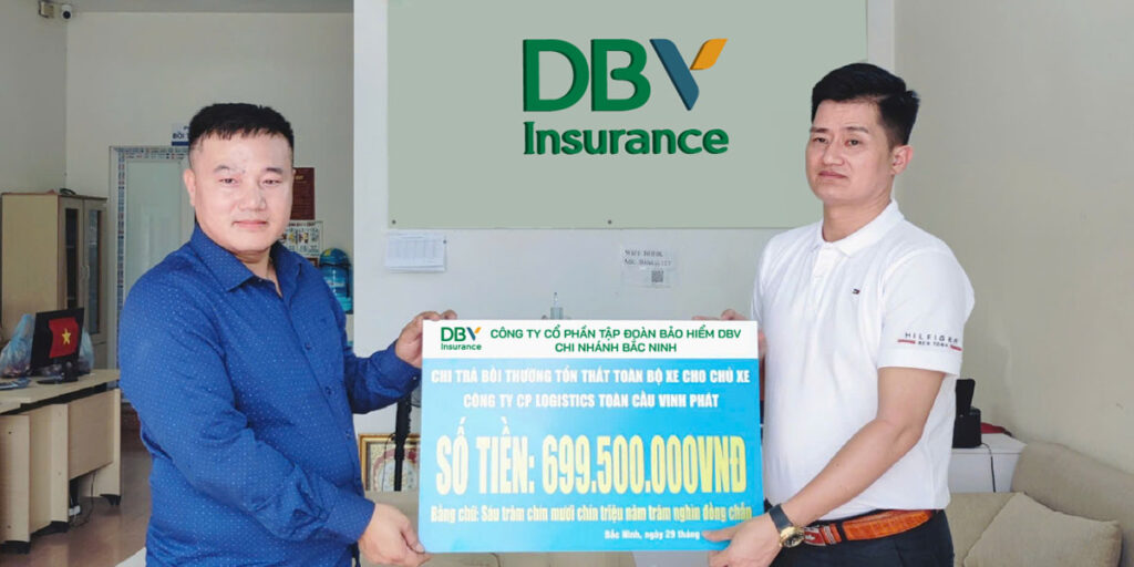Tập đoàn Bảo hiểm DBV (Chi nhánh Bắc Ninh) vừa hoàn tất chi trả gần 700 triệu đồng bồi thường bảo hiểm vật chất xe cho Công ty Cổ phần Logistics Toàn Cầu Vinh Phát sau sự cố cháy xe tải tại Thanh Hóa. Với quy trình xử lý nhanh chóng, minh bạch và chuyên nghiệp, DBV khẳng định uy tín và cam kết đồng hành cùng doanh nghiệp vận tải trong việc bảo vệ hoạt động kinh doanh. Sự kiện này thể hiện năng lực xử lý tổn thất bài bản và góp phần củng cố niềm tin của khách hàng đối với DBV.
